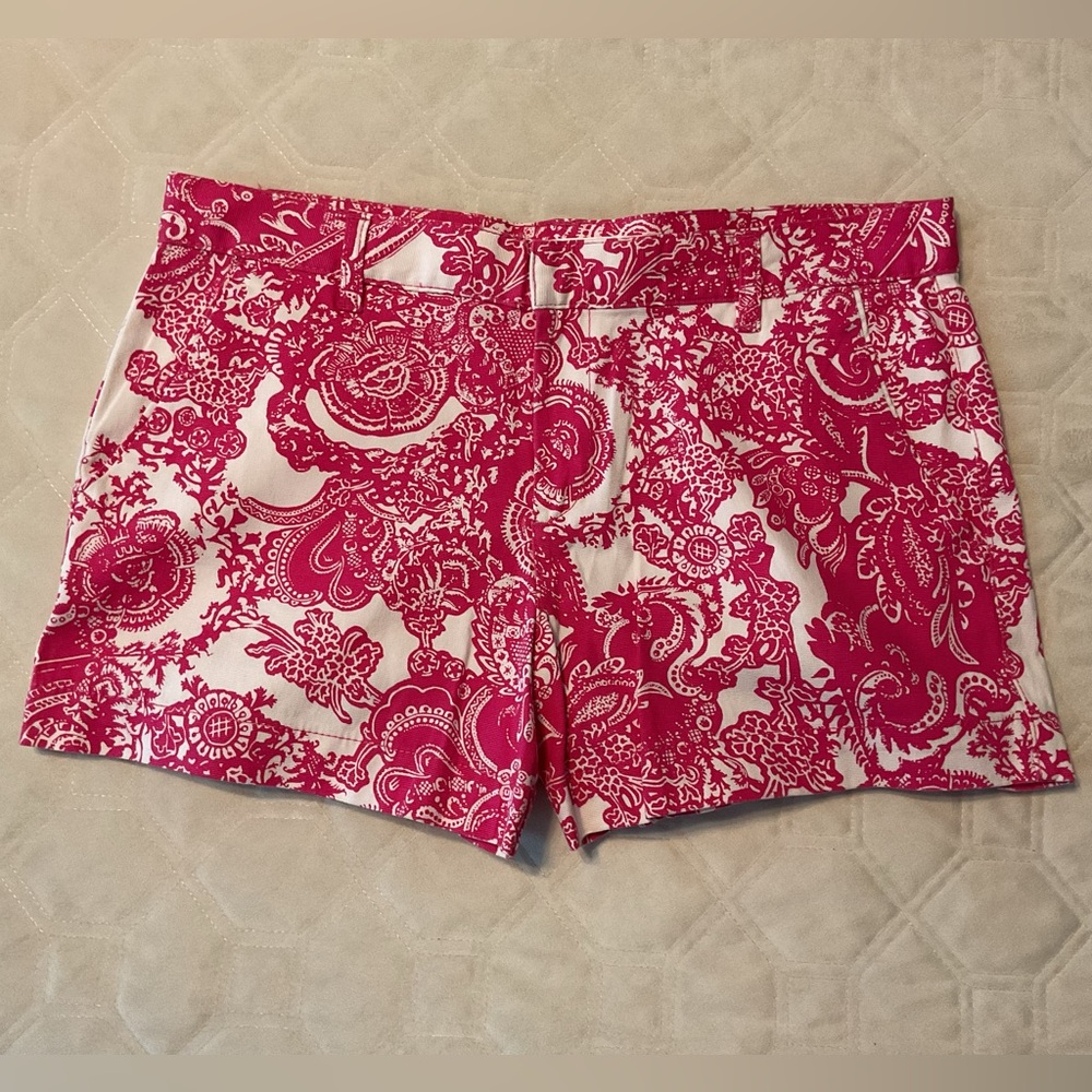 Pink Patterned Women's Shorts